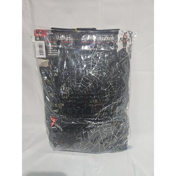 Black Widow Seductress Adult Small (2-4) 3 Piece Costume Halloween Cosplay - Picture 5 of 5